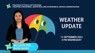 Public Weather Forecast issued at 4PM |  September 13, 2023