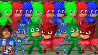 Tag with Ryan PJ Masks Characters Catboy vs Owlette vs Gekko - All Costumes Unlocked Combo Panda