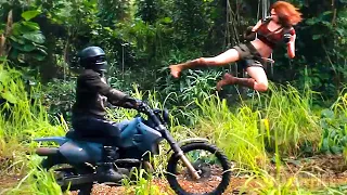 Motocicleta vs Superpoderes | Jumanji: Bem-Vindo à Selva | Clipe 🔥 4K