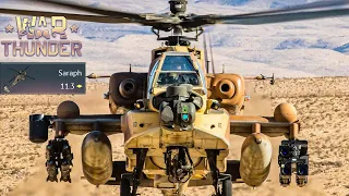 Israel Top Tier Apache  // AH-64D Saraph & Merkava Mk.4  gameplay  // War Thunder helicopters//