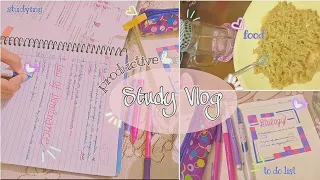 STUDY VLOG ☁️📘 evening study, taking notes, chill yet productive, weather ♡