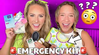 KAYLA & KALLI BACK TO SCHOOL EMERGENCY KIT ESSENTIALS 😬🚨