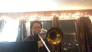 Bass Trombone Practice Cornette Etude no.1 8vb 12/6/18