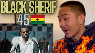 Black Sherif - 45 (Official Video) AMERICAN REACTION! 🇬🇭🔥 Ghana Drill Rap Music