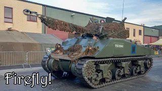 Sherman M4A4 Firefly with original Multibank engine on the move