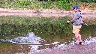 This Sandbar Was LOADED With DRAG BURNING FISH!! (Lots of Fish)