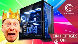 KNOSSIS NEUES HEFTIGES GAMING SETUP von CASEKING? Wie GUT ist das KÜHLKONZEPT? #KreativeFragen 151