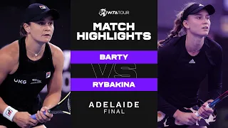 Ashleigh Barty vs. Elena Rybakina | 2022 Adelaide 500 Final | WTA Match Highlights