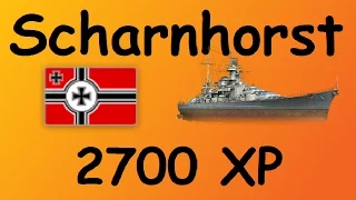 World of Warships | Scharnhorst - 2700 XP Gameplay - German Deutsch WoWs