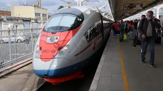 High-Speed Train "Sapsan", trip from Chudovo to Moscow