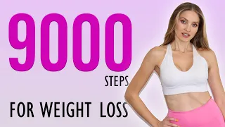 Fast Walking/Running Workout/ 9000 Steps For Weight Loss / 1 Hour Cardio Workout At Home