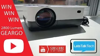 GearGo Projector 2800 Lumens Review and Unboxing - SUBSCRIBE FOR A CHANCE TO WIN THIS