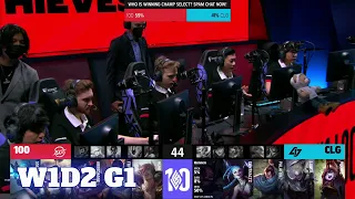 100 vs CLG | Week 1 Day 2 S12 LCS Spring 2022 | 100 Thieves vs CLG W1D2 Full Game