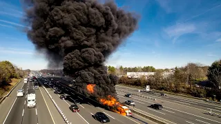 Pre Arrival FULLY INVOLVED Truck Fire East Brunswick, New Jersey 1/4/22