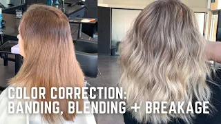 Transformation from Brunette to blonde color correction - tutorial with formulas