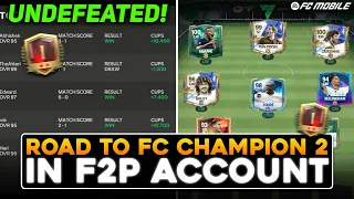 Unstoppable Grind to FC CHAMPION 🏆 2 in My RTG Id in FC Mobile!!