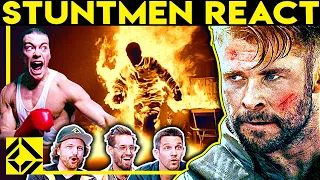 Stuntmen React to Bad & Great Hollywood Stunts 17