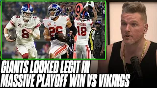 Giants Looked LEGIT In Playoff Win Over Red Hot Vikings | Pat McAfee Reacts
