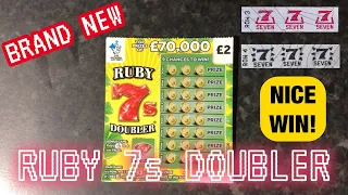 Brand New Ruby 7s Doubler Scratchcards From The National Lottery 🇬🇧