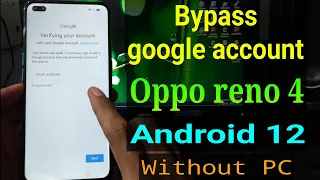 Oppo Reno 4 Google Account Bypass || Frp Bypass Oppo Reno 4 || #oppo_frp_lock_bypass