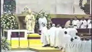 Pope John Paul II,Ode to Joy, Central Park NY,10/7/95 Part 1