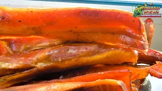 Малосольные брюшки лосося в соевом соусе, Вкусная рыбка к пиву по быстрому!