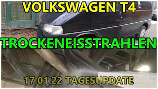 Part 1 VW T4 Eisstrahlen Nadeln Primern Unterbodenschutz