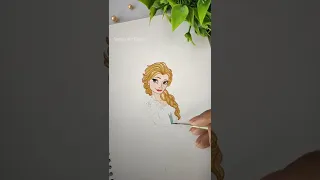 Painting Frozen 🖌️ #frozen #disney #princess #elsa #ytshorts #youtubeshorts #painting #shorts