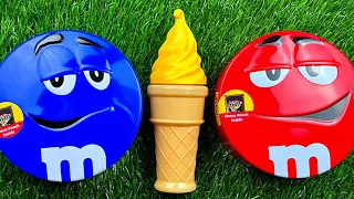 Satisfying Video | Unpacking Rainbow Ice cream and 2 M&M's ASMR