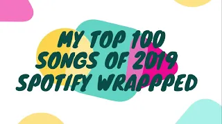 My 2019 Spotify Wrapped (Top 100 Songs) | Compiled by Spotify