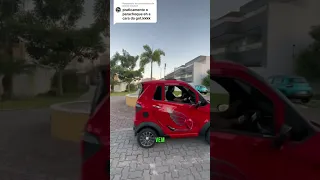 o menor carro do Brasil na curva