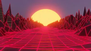 Synthwave Red Retro Screensaver 4K 60 fps