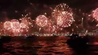 Fogos Reveillon 2015 - Copacabana - Rio de Janeiro - visto do mar