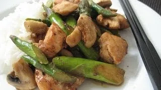 Chicken, Asparagus and Mushroom Stir-fry