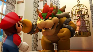 Mario vs Bowser Save Princess Peach : LGQ Stop Motion Movie Animation