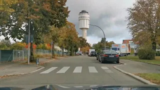 Driving in Sindelfingen and Böblingen, Germany