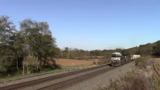 Westbound NS empty oil train near Enon Valley, PA