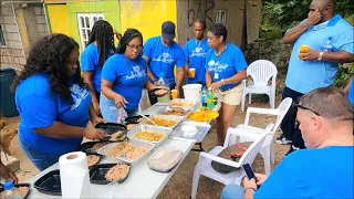 Cooking For a Bus Load Of People At my Home Yard Man Style🤤🤤