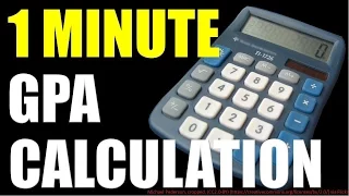 How to Calculate GPA (in 1 minute)