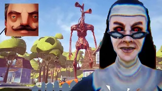 Hello Neighbor - My New Neighbor Evil Nun Maze Act 2 Hole Gameplay Walkthrough