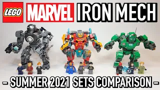 LEGO Marvel Iron Mech Summer 2021 Sets Comparison