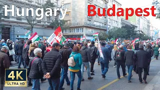 Budapest Hungary 🇭🇺 4K National Holiday 1956 Revolution October 23, 2021