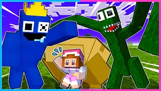 遠足に行ったらレインボーフレンズに出会ったマインクラフト😂【 マイクラ / Minecraft 】