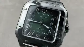 Cartier Santos de Cartier Medium WSSA0061 Green Dial Cartier Watch Review