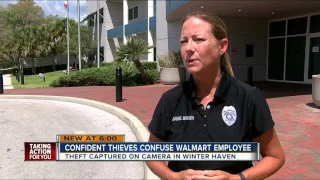 VIDEO: Couple steals a pool from Walmart in brazen theft caught on camera