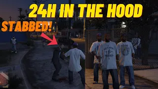 WHAT HAPPENS IF YOU DONT MOVE FOR 24H IN HOOD GTA 5 (SECRET GANGS)