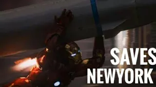 Iron Man saveS NewYork from a nuclear missile