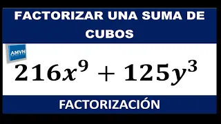 FACTORIZAR  UNA SUMA DE CUBOS (Ejemplo 2)