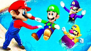 GTA 5 Super Mario Water Ragdolls & Fails - Funny Moments #4
