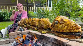 Whole Lamb Head Kebab on Fire! Amazing Dinner You Don't See Anywhere Else